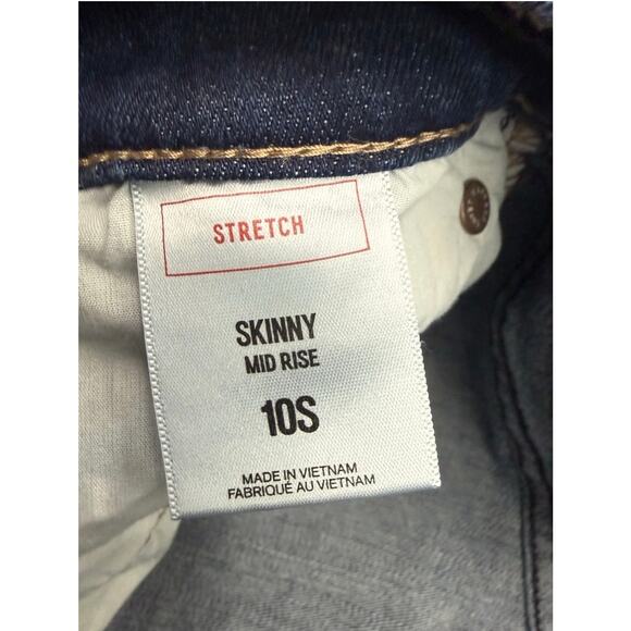 Express Jeans Womens Size 10SR Denim Blue Skinny Mid Rise Stretch - Picture 4 of 7
